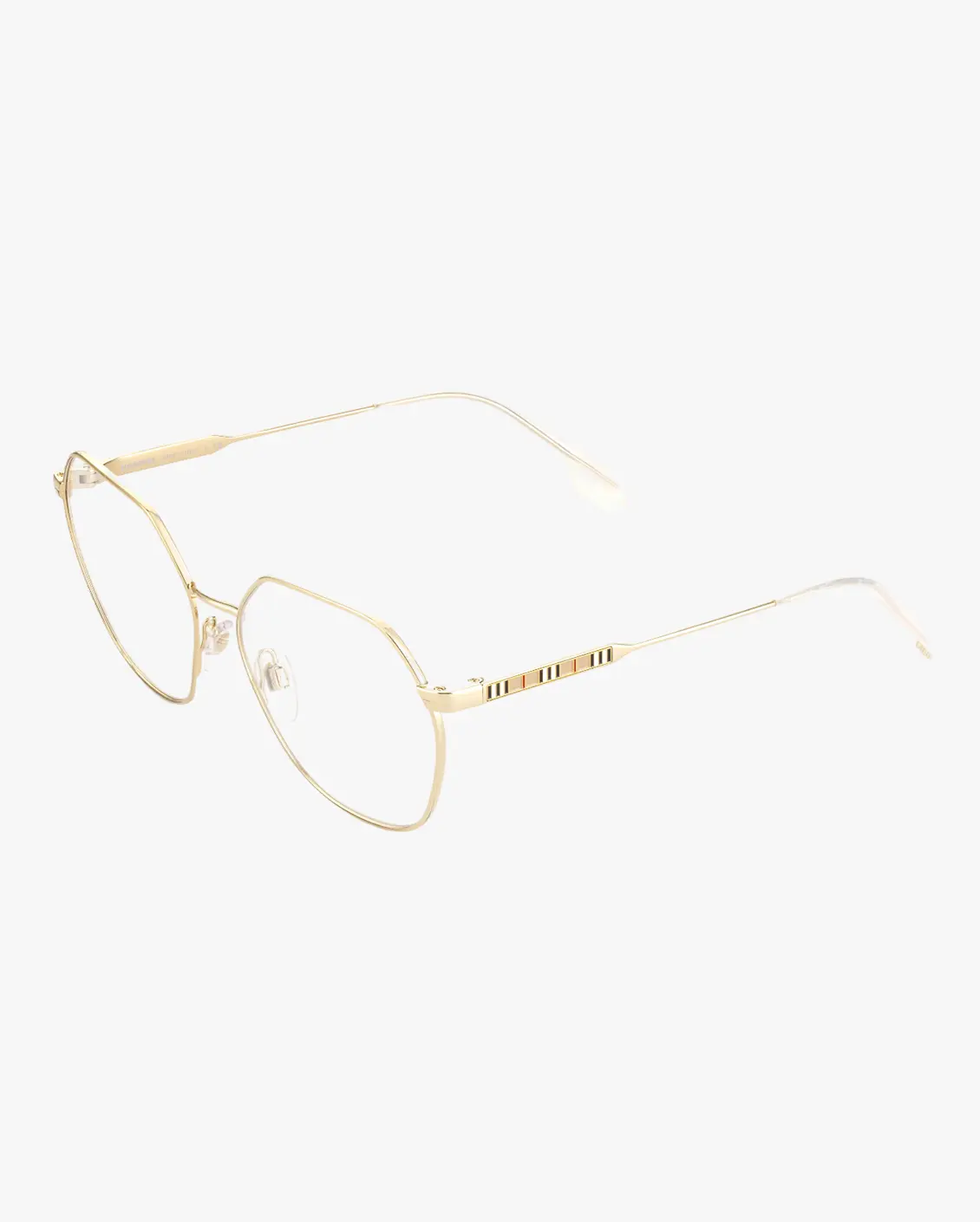 Hexagonal Eyeglasses in Gold