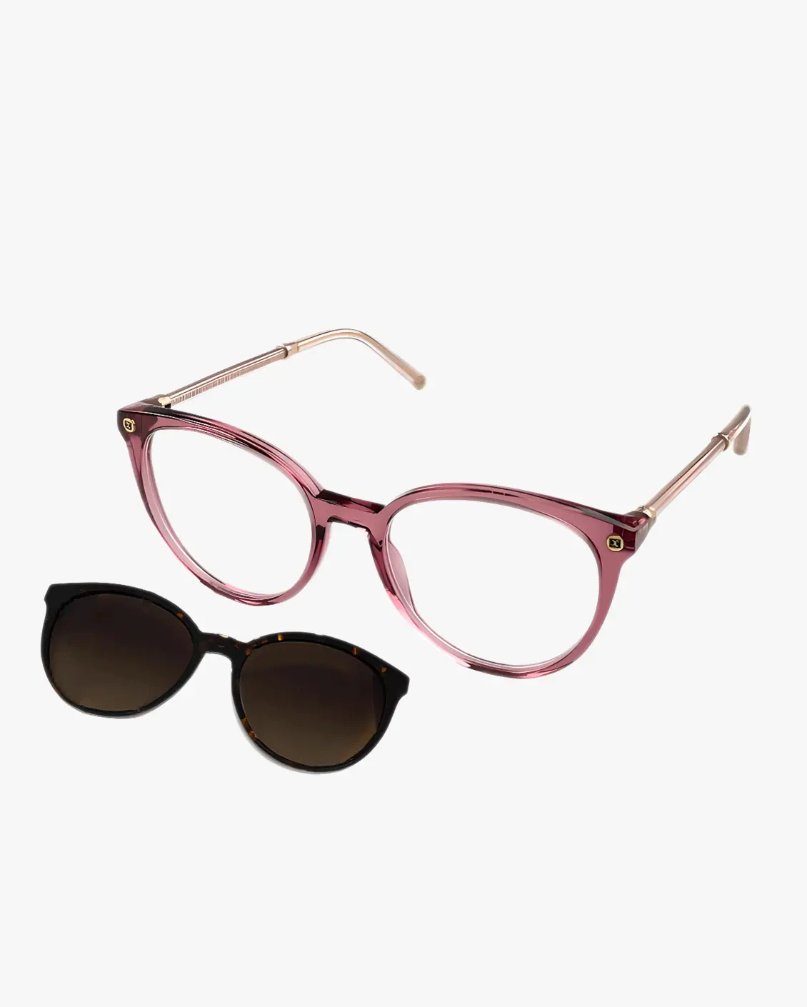 Round Eyeglasses in Pink