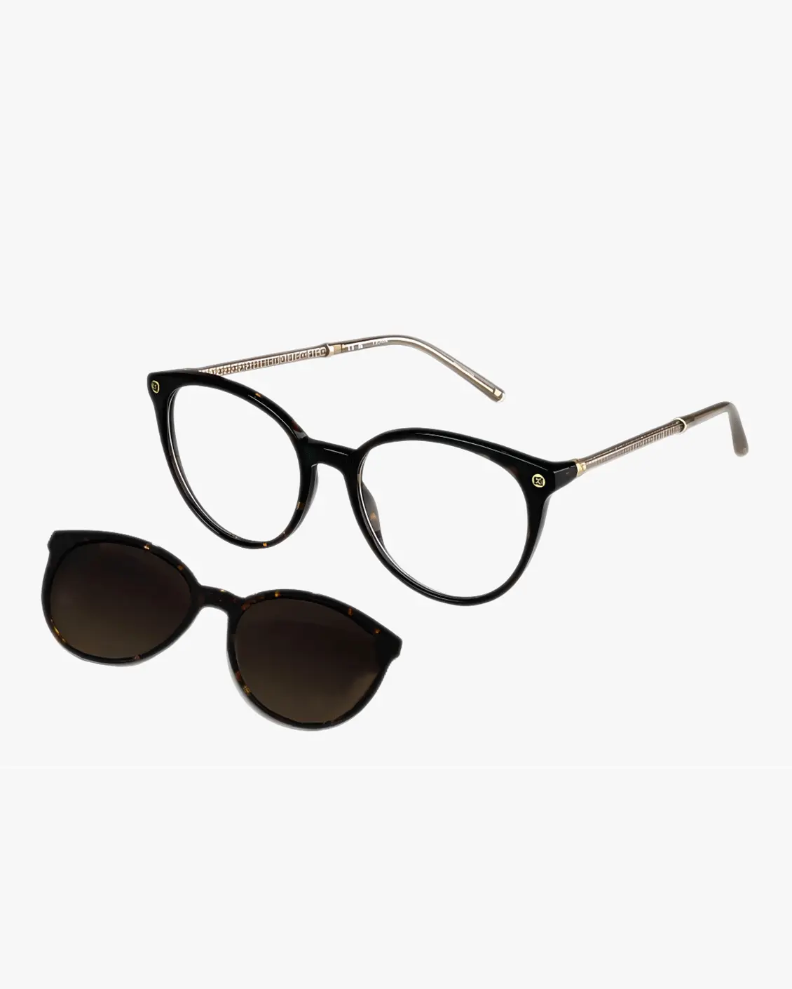 Round Eyeglasses in Havana