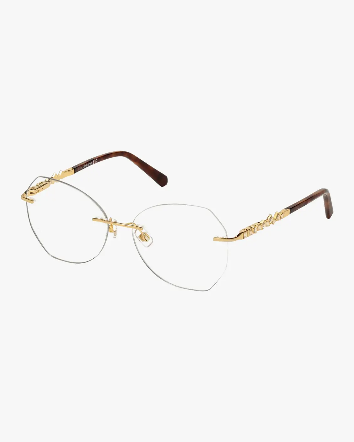 Irregular Eyeglasses in Gold