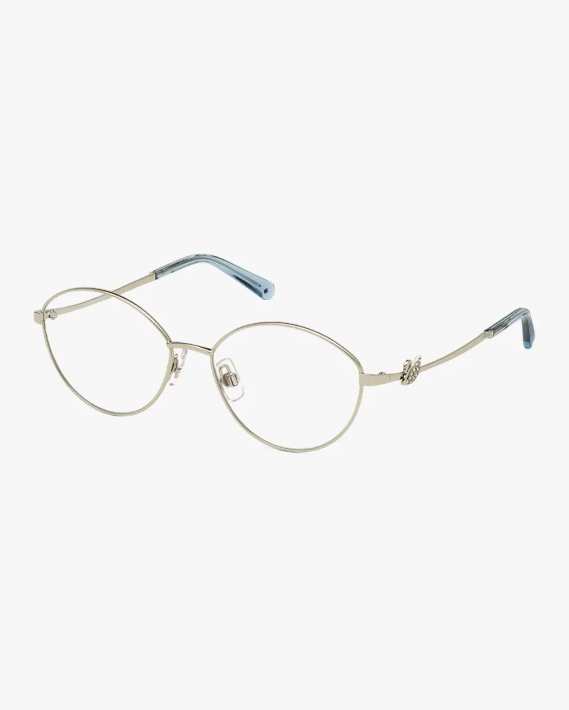 Oval Eyeglasses in Silver