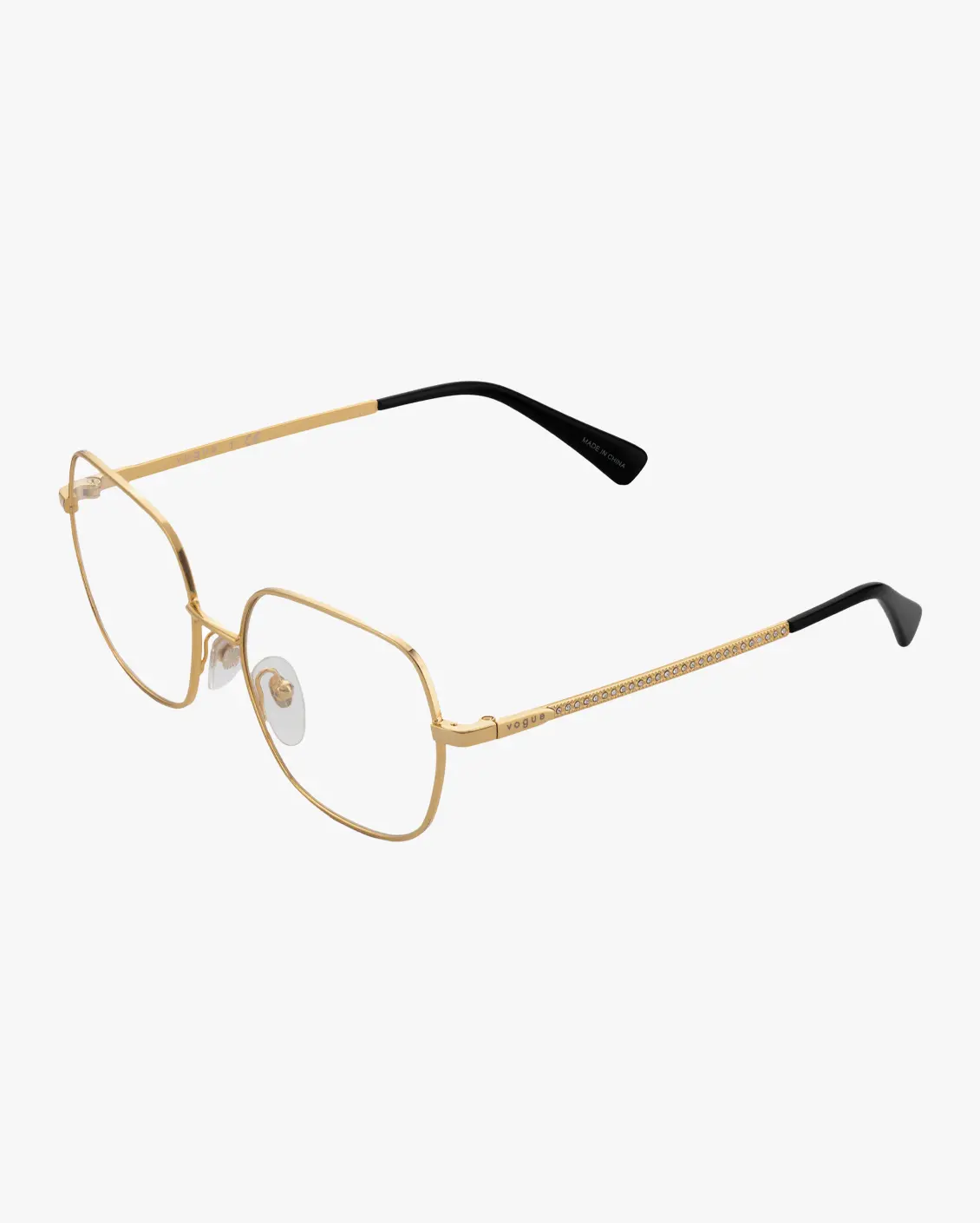 Square Eyeglasses in Gold